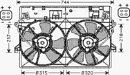 Ava Quality Cooling MZ 7524 - Вентилятор, охолодження двигуна autocars.com.ua