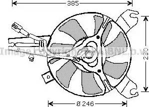 AVA MZ 7527 - Вентилятор, охолодження двигуна autocars.com.ua