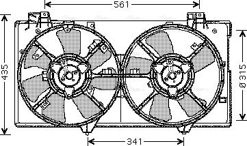 Ava Quality Cooling MZ 7528 - Вентилятор, охолодження двигуна autocars.com.ua