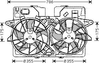 Ava Quality Cooling MZ7532 - Вентилятор, охолодження двигуна autocars.com.ua