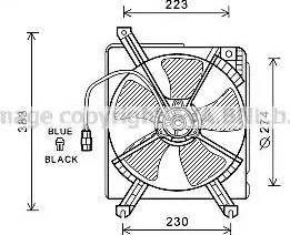AVA MZ7542 - Вентилятор, охолодження двигуна autocars.com.ua
