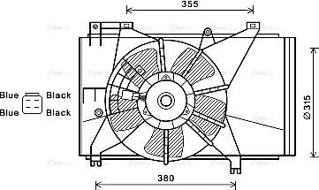 Ava Quality Cooling MZ7543 - Вентилятор, охолодження двигуна autocars.com.ua