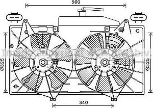 Ava Quality Cooling MZ7551 - Вентилятор, охлаждение двигателя avtokuzovplus.com.ua