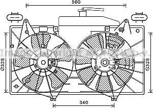 Ava Quality Cooling MZ7552 - Вентилятор, охолодження двигуна autocars.com.ua