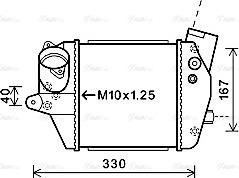 Ava Quality Cooling MZA4243 - Интеркулер, теплообменник турбины avtokuzovplus.com.ua