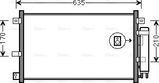 AVA MZA5238D - Конденсатор, кондиціонер autocars.com.ua