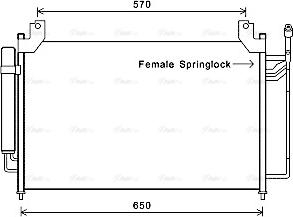 AVA MZA5240D - Конденсатор, кондиціонер autocars.com.ua