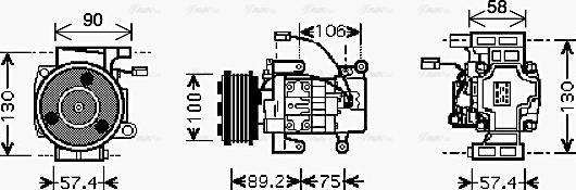 Ava Quality Cooling MZAK208 - Компресор, кондиціонер autocars.com.ua