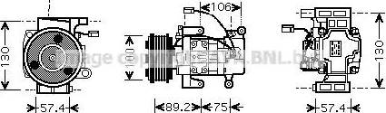 Ava Quality Cooling MZ K208 - Компрессор кондиционера avtokuzovplus.com.ua