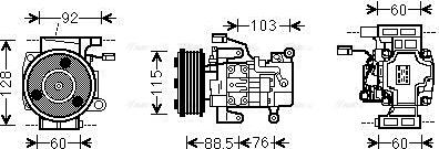 Ava Quality Cooling MZAK251 - Компрессор кондиционера autodnr.net