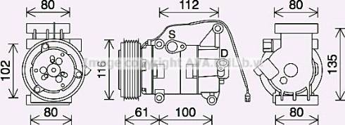 Ava Quality Cooling MZK290 - Компресор, кондиціонер autocars.com.ua