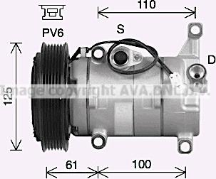 Ava Quality Cooling MZK300 - Компресор, кондиціонер autocars.com.ua