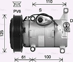 Ava Quality Cooling MZAK300 - Компресор, кондиціонер autocars.com.ua