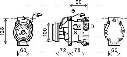 Ava Quality Cooling MZK253 - Компресор, кондиціонер autocars.com.ua