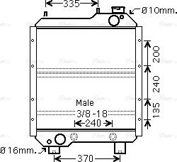 Ava Quality Cooling NH2002 - Радіатор, охолодження двигуна autocars.com.ua