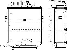 Ava Quality Cooling NH2028 - Радиатор, охлаждение двигателя avtokuzovplus.com.ua