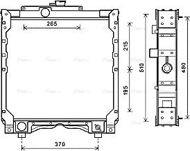 Ava Quality Cooling NH2031 - Радіатор, охолодження двигуна autocars.com.ua