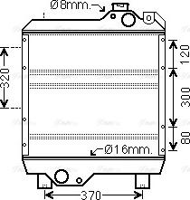 Ava Quality Cooling NH2033 - Радіатор, охолодження двигуна autocars.com.ua