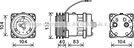 Ava Quality Cooling NHK013 - Компрессор кондиционера avtokuzovplus.com.ua