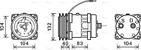 Ava Quality Cooling NHAK013 - Компресор, кондиціонер autocars.com.ua