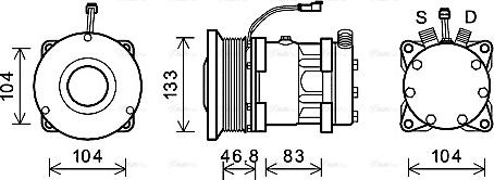 Ava Quality Cooling NHAK017 - Компресор, кондиціонер autocars.com.ua