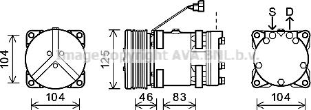 Ava Quality Cooling NHK011 - Компресор, кондиціонер autocars.com.ua