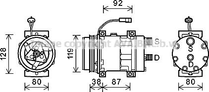 Ava Quality Cooling NHK016 - Компресор, кондиціонер autocars.com.ua