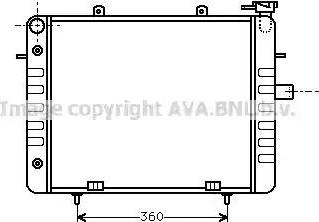 AVA OL 2037 - Радіатор, охолодження двигуна autocars.com.ua