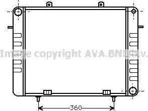 AVA OL 2038 - Радіатор, охолодження двигуна autocars.com.ua
