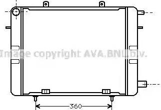 AVA OL 2042 - Радіатор, охолодження двигуна autocars.com.ua