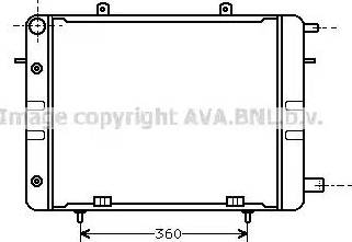 AVA OL 2043 - Радіатор, охолодження двигуна autocars.com.ua