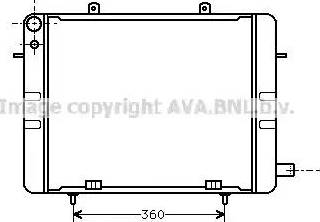 AVA OL 2044 - Радіатор, охолодження двигуна autocars.com.ua