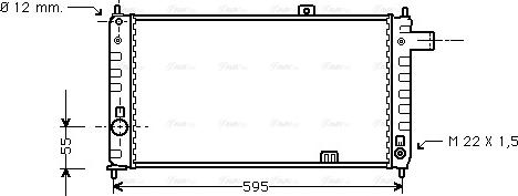 AVA OL 2050 - Радіатор, охолодження двигуна autocars.com.ua