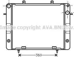 AVA OL 2056 - Радіатор, охолодження двигуна autocars.com.ua