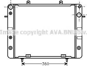 AVA OL 2057 - Радіатор, охолодження двигуна autocars.com.ua