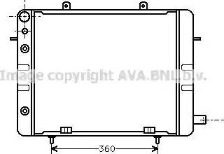 AVA OL 2058 - Радіатор, охолодження двигуна autocars.com.ua