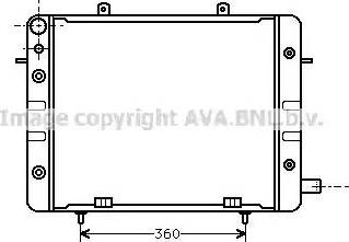 AVA OL 2059 - Радіатор, охолодження двигуна autocars.com.ua