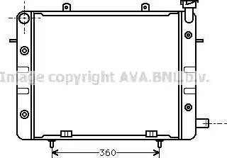 AVA OL 2061 - Радіатор, охолодження двигуна autocars.com.ua