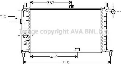 Ava Quality Cooling OLA2064 - Радіатор, охолодження двигуна autocars.com.ua