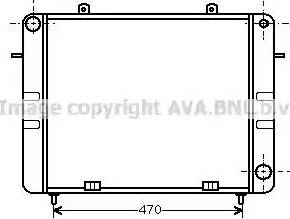 AVA OL 2070 - Радіатор, охолодження двигуна autocars.com.ua