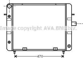 AVA OL 2080 - Радіатор, охолодження двигуна autocars.com.ua