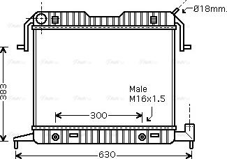 Ava Quality Cooling OL 2086 - Радіатор, охолодження двигуна autocars.com.ua