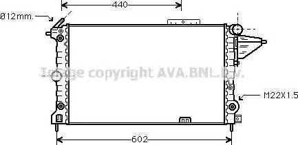 Ava Quality Cooling OL 2120 - Радіатор, охолодження двигуна autocars.com.ua