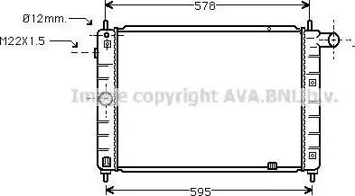 Ava Quality Cooling OL 2122 - Радіатор, охолодження двигуна autocars.com.ua