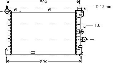 Ava Quality Cooling OL 2127 - Радіатор, охолодження двигуна autocars.com.ua