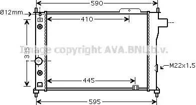 AVA OL 2128 - Радіатор, охолодження двигуна autocars.com.ua