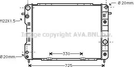 Ava Quality Cooling OL 2198 - Радіатор, охолодження двигуна autocars.com.ua