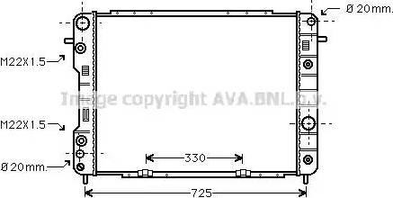 Ava Quality Cooling OL 2199 - Радиатор, охлаждение двигателя avtokuzovplus.com.ua