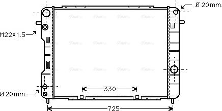 Ava Quality Cooling OL 2246 - Радиатор, охлаждение двигателя avtokuzovplus.com.ua