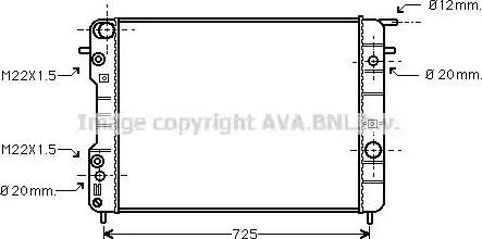 Ava Quality Cooling OL 2247 - Радіатор, охолодження двигуна autocars.com.ua